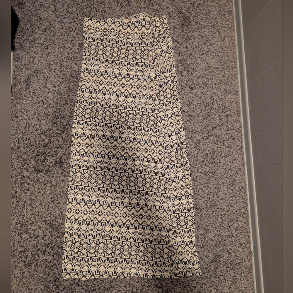 The Limited Black and Cream Maxi Skirt